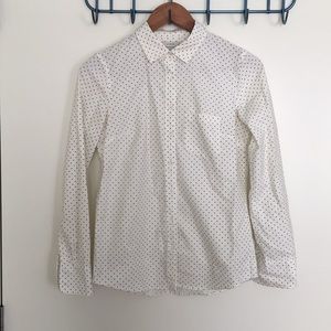 JCREW POLKA DOT BUTTON UP